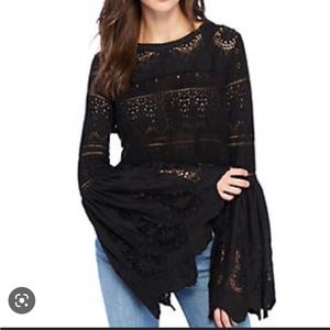 Free People Once Upon A Time broderie lace blouse